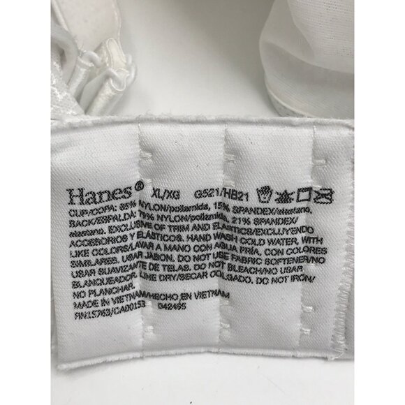 Hanes Light Wireless T-Shirt Bra Comfort White XL NEW - Picture 4 of 7